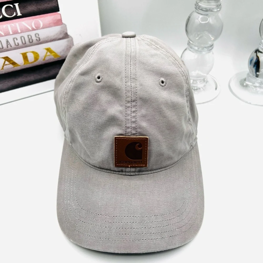 Carhartt Light Gray Cap with Brown Logo